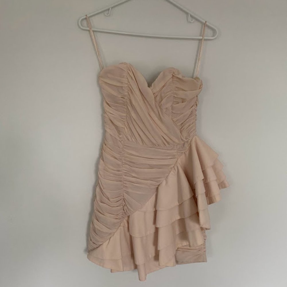 H&M Strapless Beige Dress
